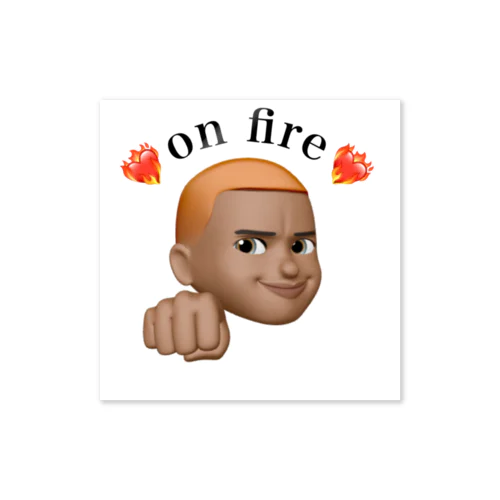 On fire  Sticker