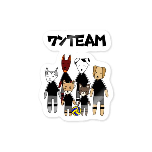 ワンTEAM(バレーボール) Sticker