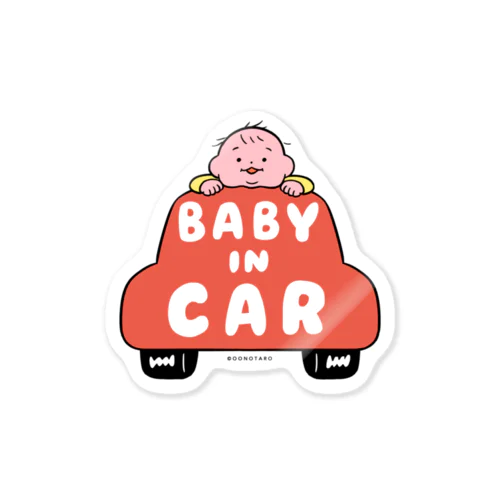 ベイビーインカー/BABY IN CAR(red) Sticker