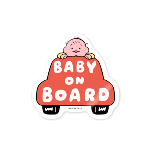 ベイビーオンボード/BABY ON BOARD(red) ステッカー