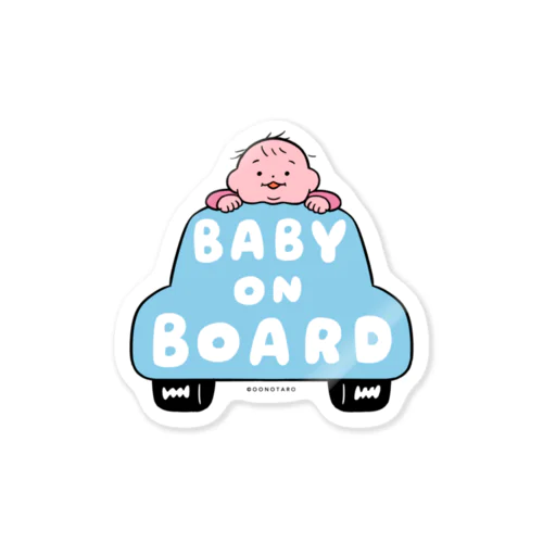 ベイビーオンボード/BABY ON BOARD(blue) Sticker