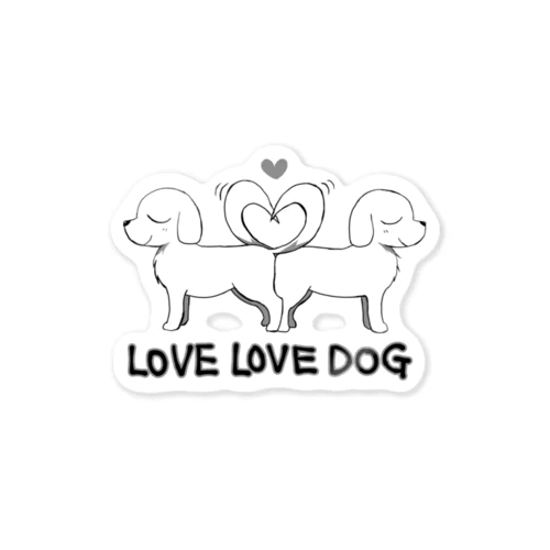 LOVE LOVE DOG Sticker