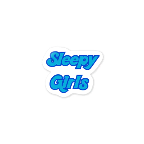 Sleepy Girls -BLUE- Sticker