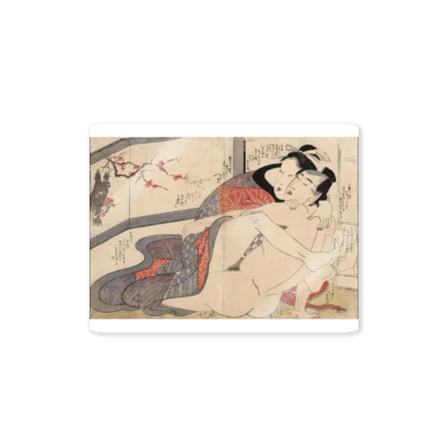 喜多川歌麿　浮世絵春画アートグッズ Sticker