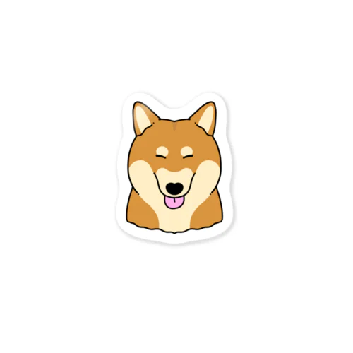 気持ちいいお顔のシバ犬 Sticker