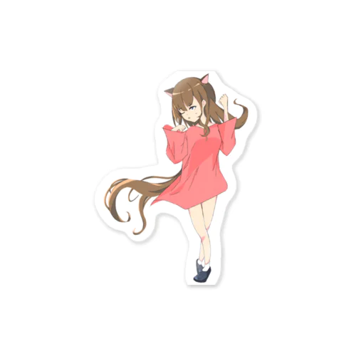 猫耳女の子 Sticker