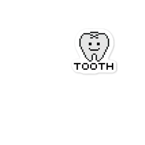 歯　tooth ドット絵 ステッカー