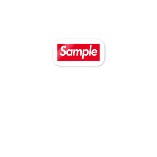 Sample -Red Box Logo- ステッカー