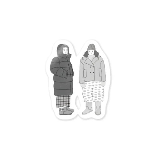 冬の女性たち Sticker