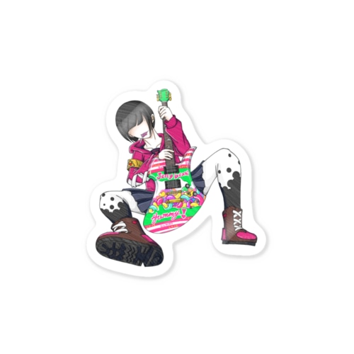 ギター女子 (グミ) Sticker