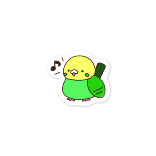 インコ姉弟・黄緑色のお姉ちゃん Sticker