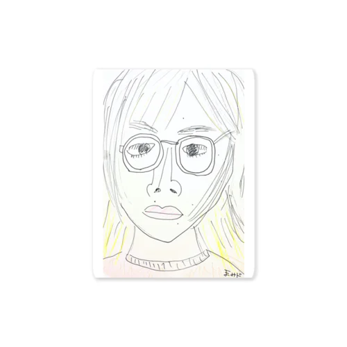 チャリ通の似顔絵 Sticker