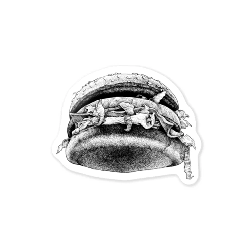 Flying Hamburger Sticker