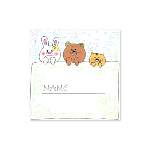 キュートなうさくまねこ Sticker