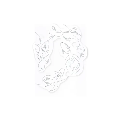 縁起のいい金魚 Sticker