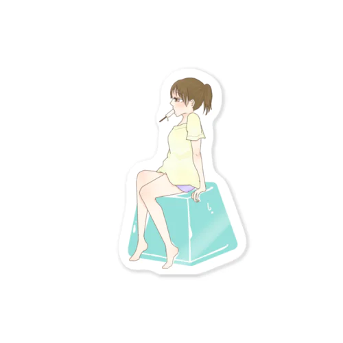 氷on女の子 ステッカー