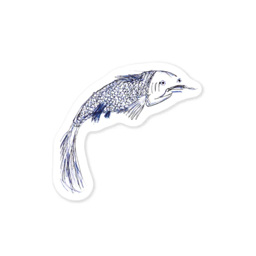 Blanquito the Koi fish Sticker