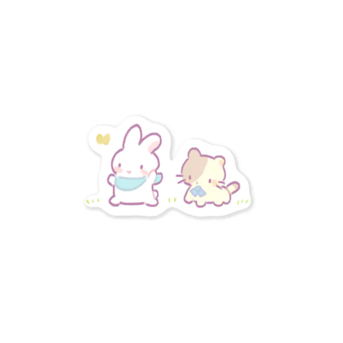 うさねこ1 Sticker