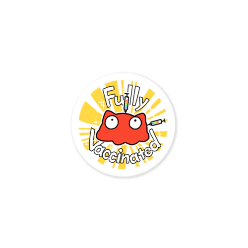 Fully Vaccinatedめんだこ Sticker