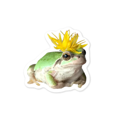 アマガエルの芽ねぎちゃん王様ver. Sticker