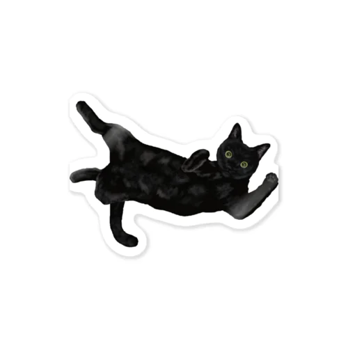 パッカーンする黒猫 Sticker