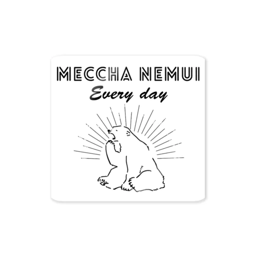 MECCHA NEMUI しろくま Sticker