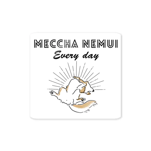 MECCHA NEMUI いぬ Sticker