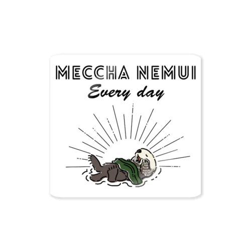 MECCHA NEMUI らっこ Sticker