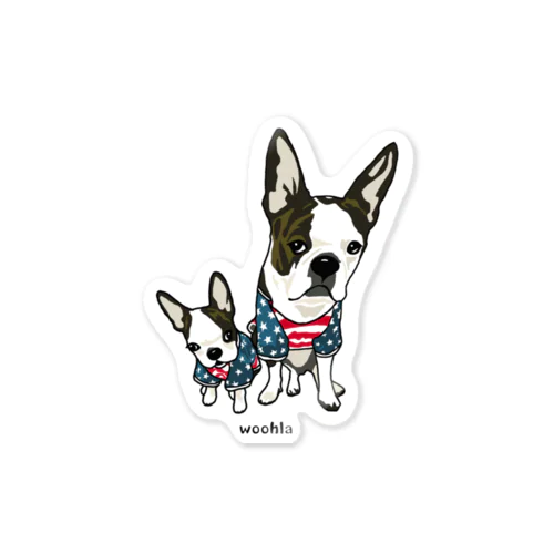 アメリカンなボストンテリア Sticker