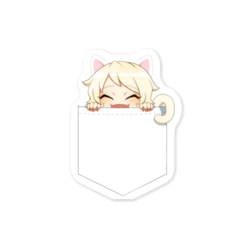 ポケットねこまりステッカーA Sticker