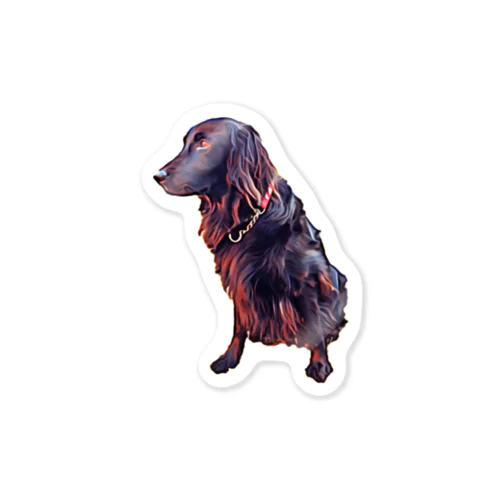 flatcoated retriever ステッカー