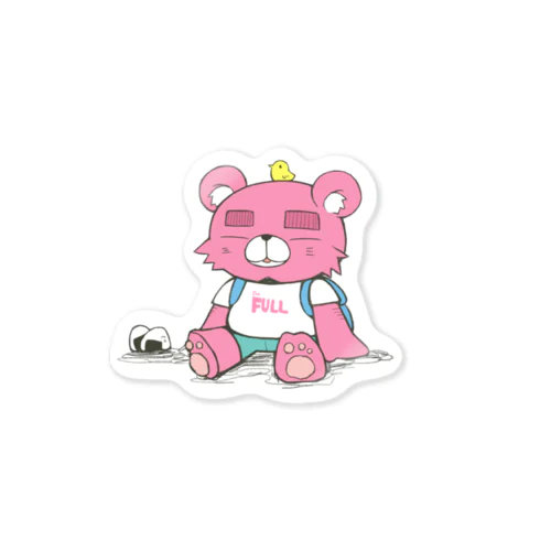 おすわり(ピンクマ) Sticker