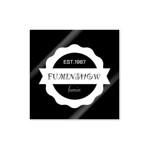 FUMINSHOW-不眠症- 黒 Sticker