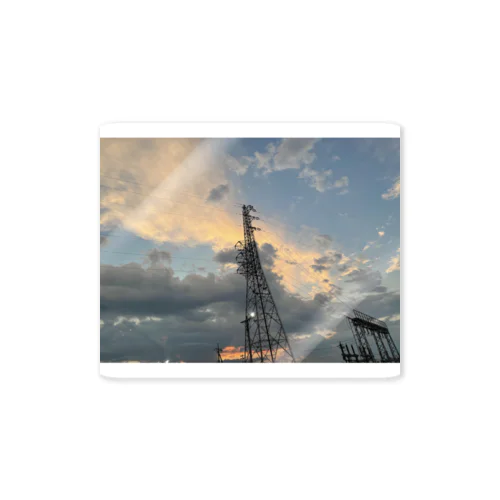 (セール中)Sunset over the tower Sticker