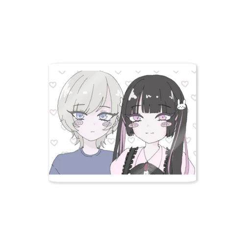 ウルフちゃんと地雷ちゃん Sticker