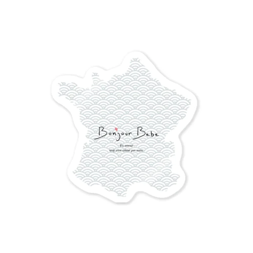 Carte de la paix 「Bonjour Bebe」 Sticker