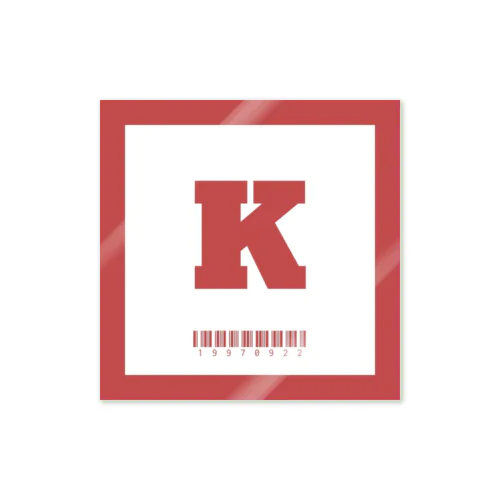 赤のK.M Sticker