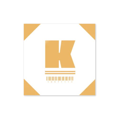 オレンジのK.M Sticker