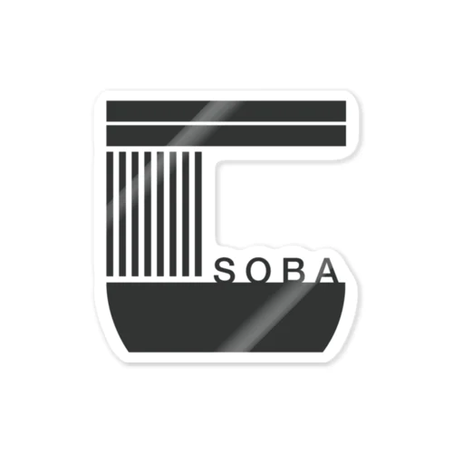 soba-logo KURO ステッカー