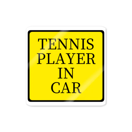 TENNIS PLAYER IN CAR ステッカー