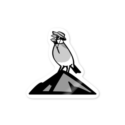 登山する文鳥 Sticker