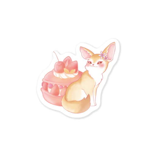 Fennec&Sweets ステッカー Sticker