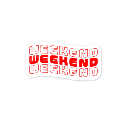 WEEK END ステッカー 스티커