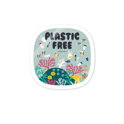 Plastic free ステッカー
