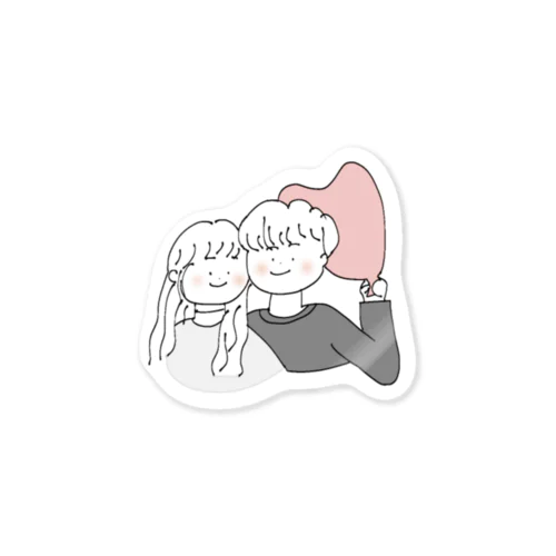 優しさあふれるカップル Sticker