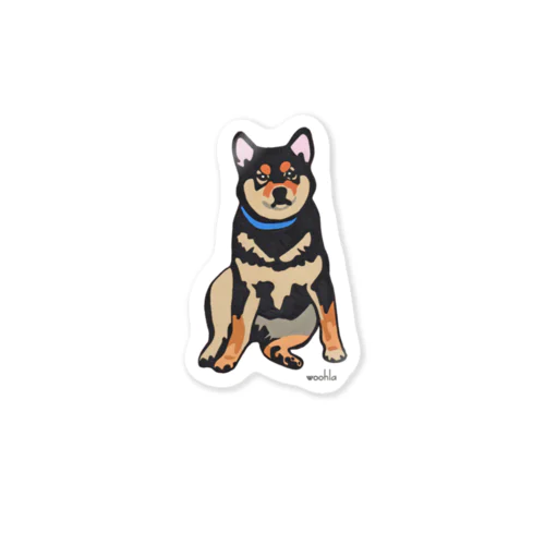 縁側の柴犬 Sticker