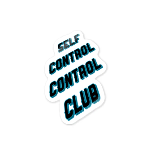 SELF CONTROL CLUB limit color LBB Sticker