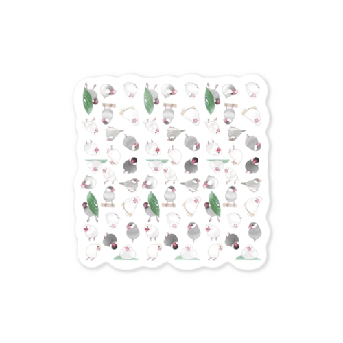 たっぷり文鳥ちゃん【まめるりはことり】 Sticker