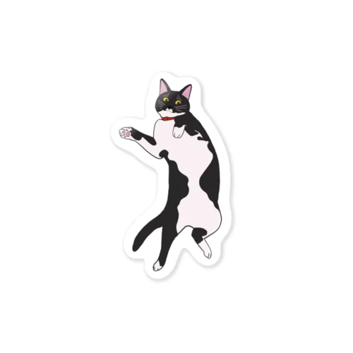 床に落ちてるねこ Sticker