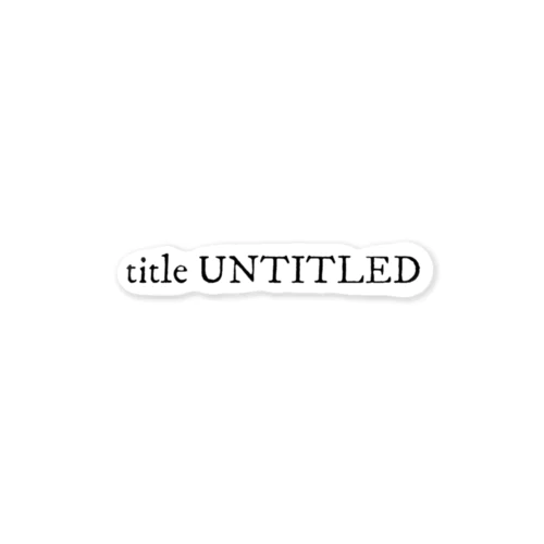 title UNTITLED|21AW_LOGO ステッカー